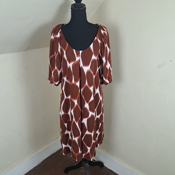 Anthropologie Corey Lynn Calter Giraffe Tunic Dress Size L - Picture 3 of 13